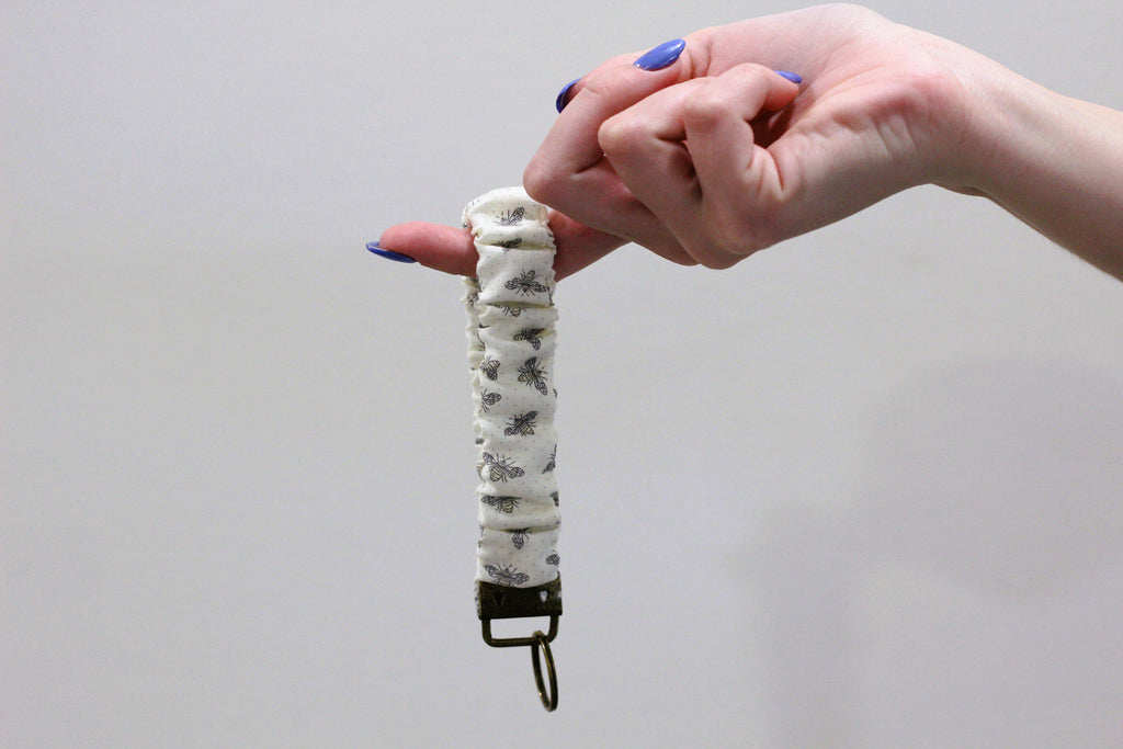 Bee Scrunchie Keychain