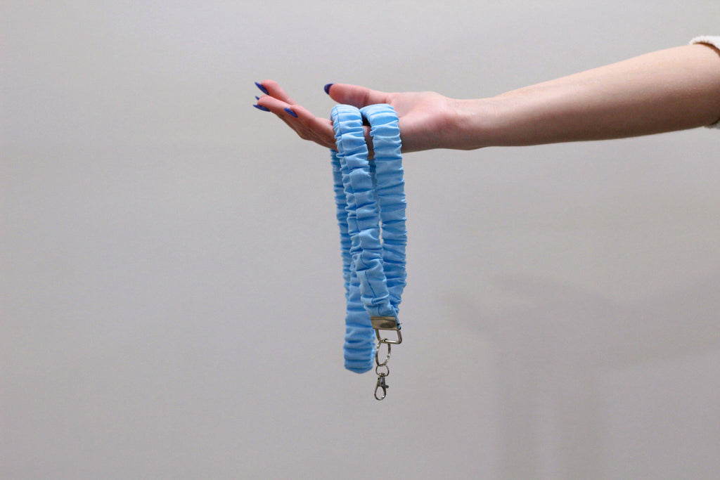 Blue Scrunchie Lanyard