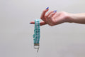 Blue Gingham Scrunchie Keychain