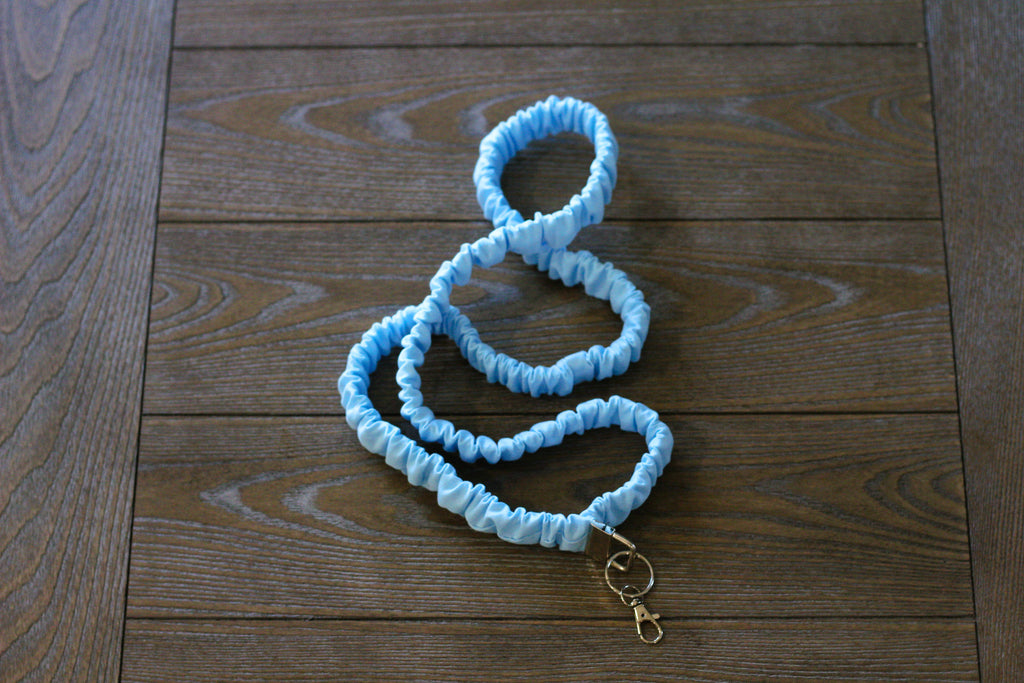 Blue Scrunchie Lanyard