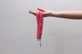 Pink Floral Scrunchie Lanyard