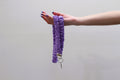 Purple Floral Scrunchie Lanyard