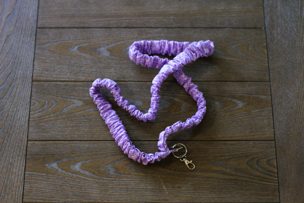 Purple Floral Scrunchie Lanyard
