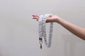 White Polka Dot Scrunchie Lanyard